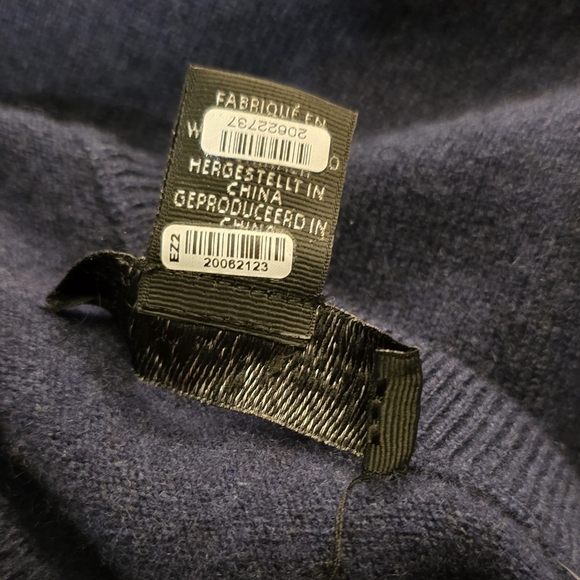 Christian Lacroix Navy V Neck Sweater 2 Ply Cashmere Size M - Picture 7 of 9